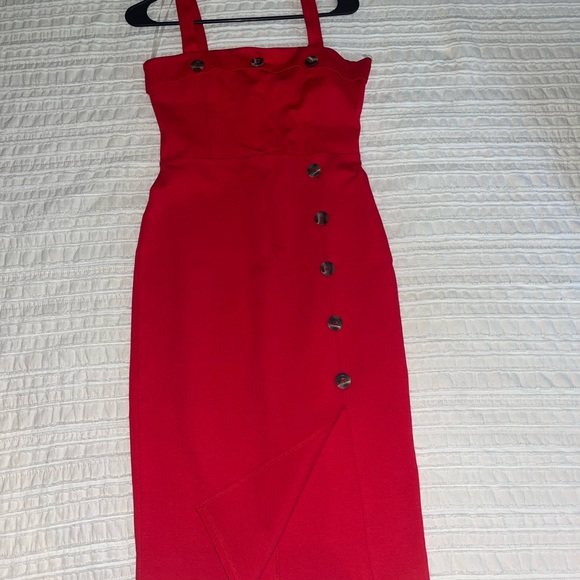 Date night body con dress with a side slit. - Picture 2 of 4